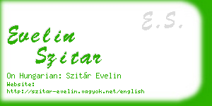 evelin szitar business card