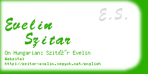 evelin szitar business card